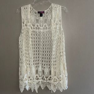 Say What Crochet Shrug Size Small, Cream/ Off White